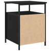 Bedside Cabinet Black Oak 44x45x60 cm Engineered Wood and Steel