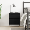 Bedside Cabinet Black Oak 40x35x50 cm Engineered Wood
