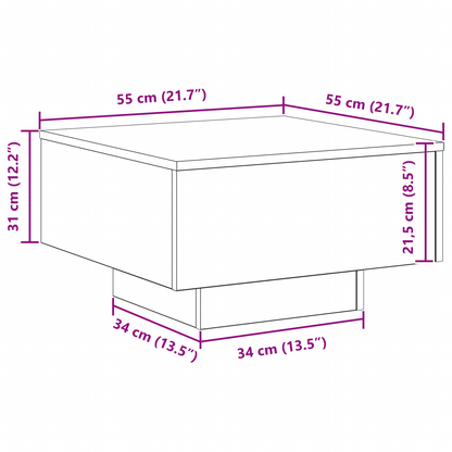 Coffee Table Artisan oak 55 x 55 x31 cm Engineered wood
