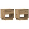 Bedside Cabinet 2 pcs Artisan Oak 45x34x47 cm Engineered Wood