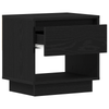Bedside Cabinet Black Oak 45x34x48 cm Engineered Wood