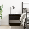 Bedside Cabinet Black Oak 45x34x48 cm Engineered Wood
