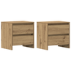 Bedside Cabinet 2 pcs Artisan Oak 45x34x44,5 cm Engineered Wood