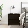 Bedside Cabinet Black Oak 45x34x44,5 cm Engineered Wood