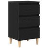 Bedside Cabinet Black Oak 40x35x70 cm Engineered Wood