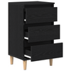 Bedside Cabinet Black Oak 40x35x70 cm Engineered Wood