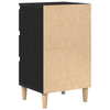 Bedside Cabinet Black Oak 40x35x70 cm Engineered Wood