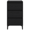 Bedside Cabinet Black Oak 40x35x70 cm Engineered Wood