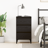 Bedside Cabinet Black Oak 40x35x70 cm Engineered Wood