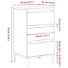 Bedside Cabinet Black Oak 40x35x70 cm Engineered Wood