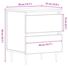 Bedside Cabinet Artisan Oak 40x35x50 cm Engineered Wood