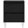 Bedside Cabinet Black Oak 40x35x50 cm Engineered Wood