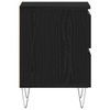 Bedside Cabinet Black Oak 40x35x50 cm Engineered Wood