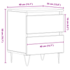 Bedside Cabinet Black Oak 40x35x50 cm Engineered Wood