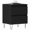 Bedside Cabinet Black Oak 40x35x50 cm Engineered Wood