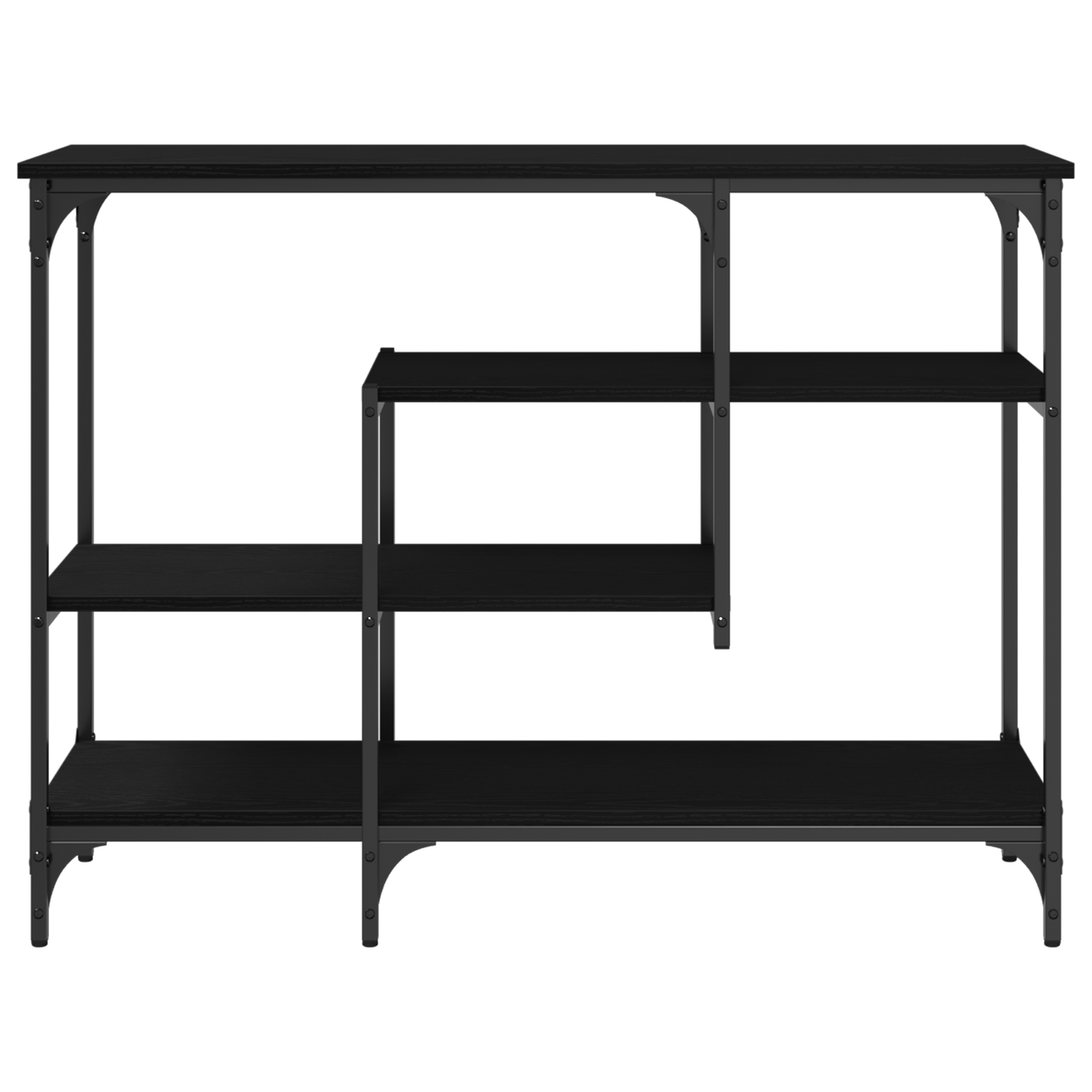 Console Table with Shelf Black oak 100 x 35 x 75 cm