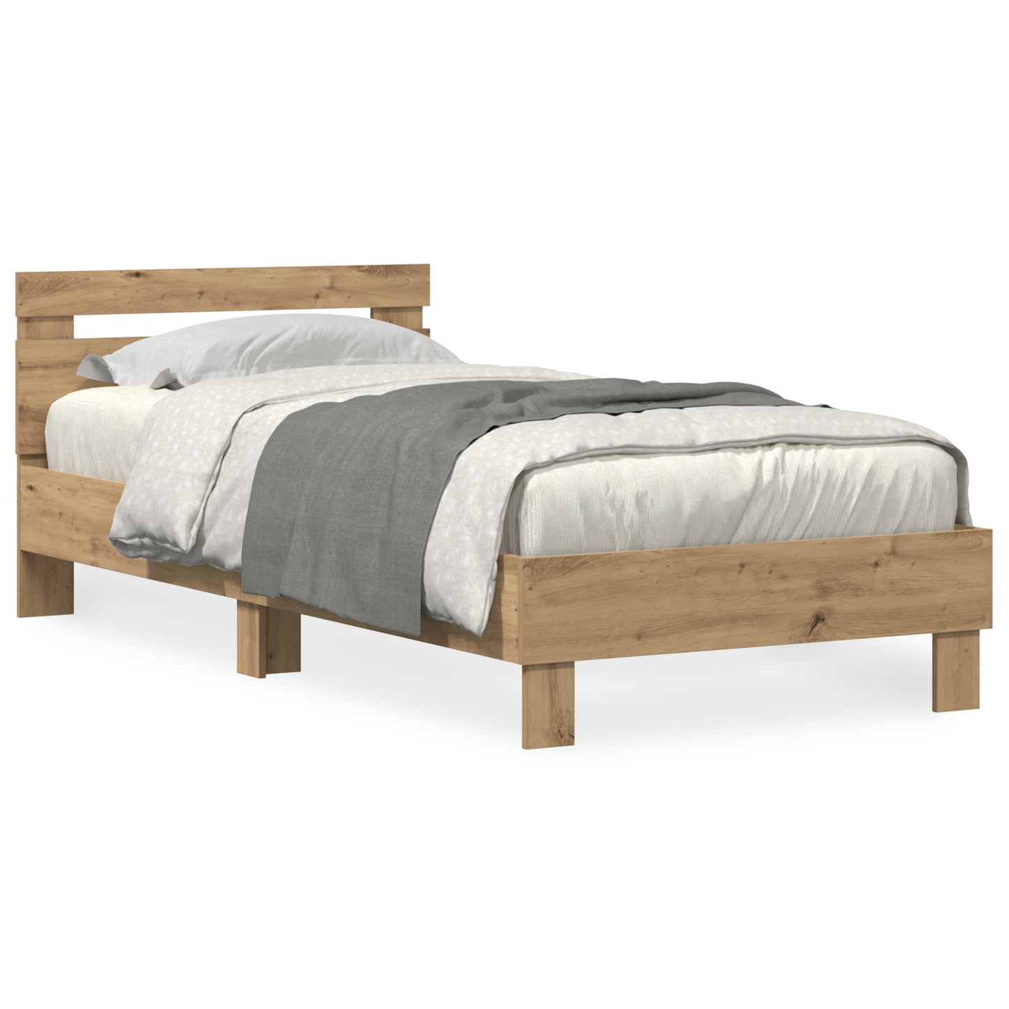 Bed Frame Artisan oak 90 x 190 cm Engineered wood