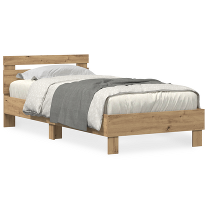 Bed Frame Artisan oak 90 x 190 cm Engineered wood
