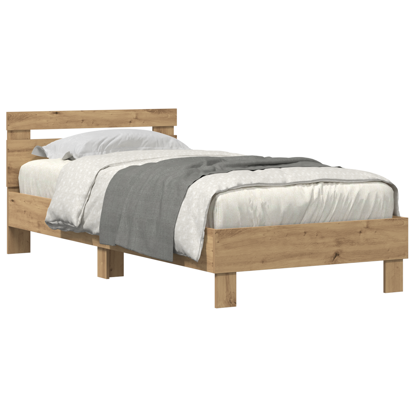 Bed Frame Artisan oak 90 x 190 cm Engineered wood
