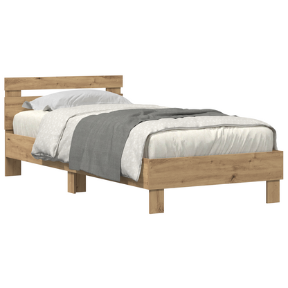 Bed Frame Artisan oak 75 x 190 cm Engineered wood