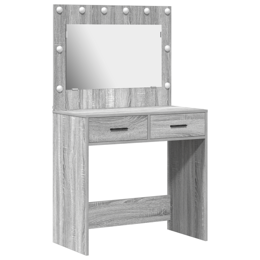 Dressing Table Grey sonoma 78.5 x 41 x 135 cm Engineered wood