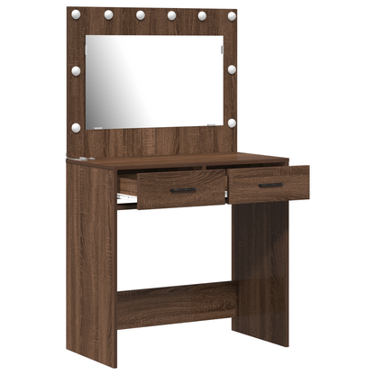 Dressing Table Brown oak 78.5 x 41 x 135 cm Engineered wood