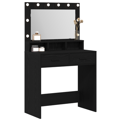 Dressing Table Black oak 79 x 41 x 135 cm Engineered wood
