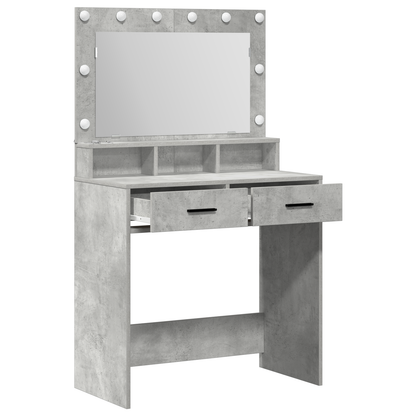 Dressing Table Concrete grey 79 x 41 x 135 cm Engineered wood