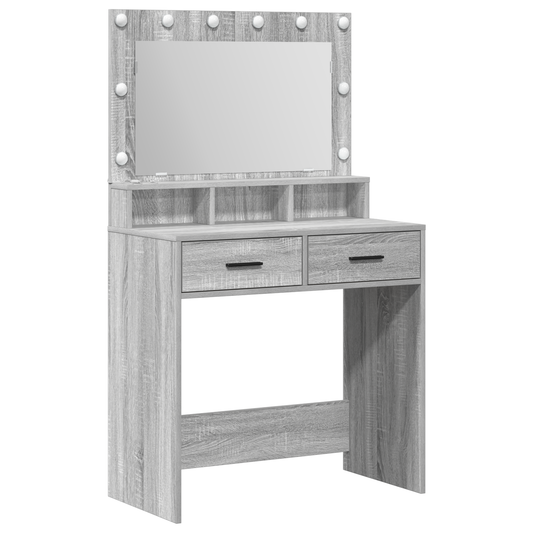 Dressing Table Grey Sonoma 79 x 41 x 135 cm Engineered wood
