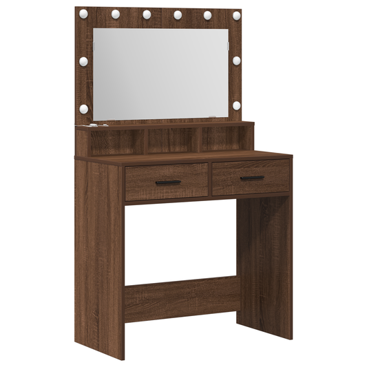 Dressing Table Brown Oak 79 x 41 x 135 cm Engineered wood