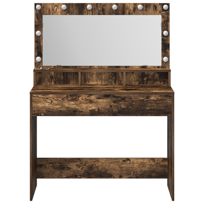 Dressing Table Smoked Oak 100 x 41 x 135 cm Engineered wood