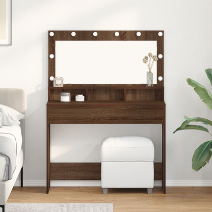 Dressing Table Brown Oak 100 x 41 x 135 cm Engineered wood