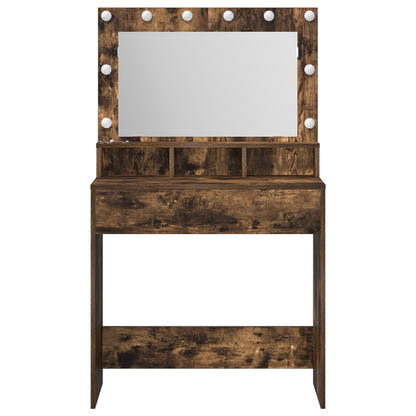 Dressing Table Smoked Oak 79 x 41 x 135 cm Engineered wood