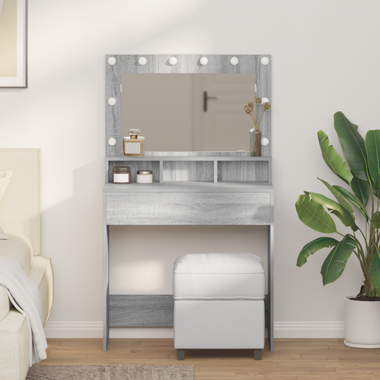 Dressing Table Grey sonoma 79 x 41 x 135 cm Engineered wood