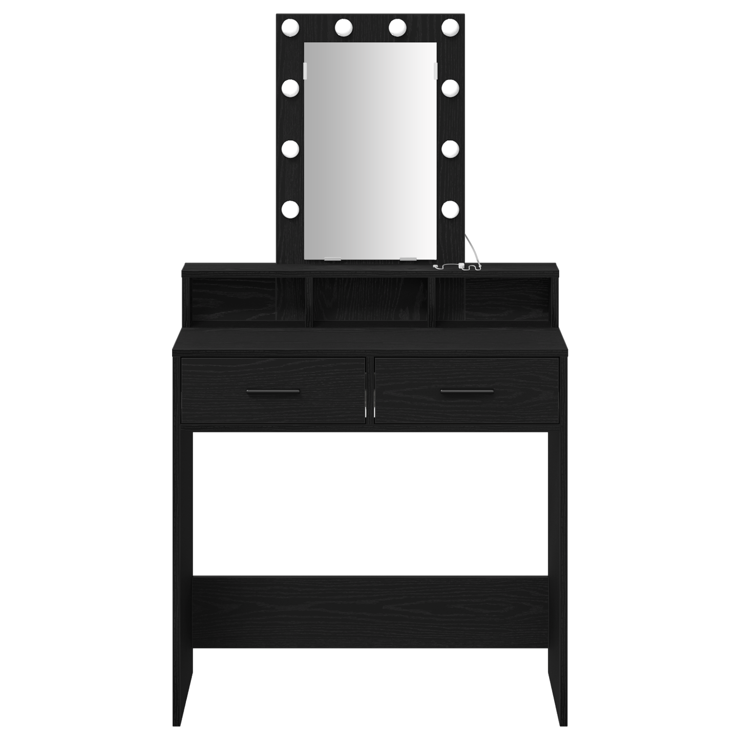 Dressing Table Black 79 x 41 x 140 cm Engineered wood