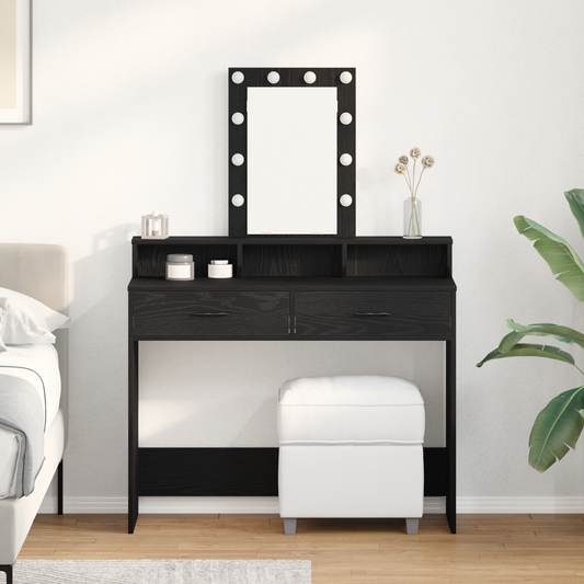 Dressing Table Black 100 x 41 x 140 cm Engineered wood