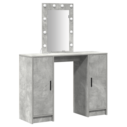 Dressing Table Light Grey 102 x 33 x 135 cm Engineered wood