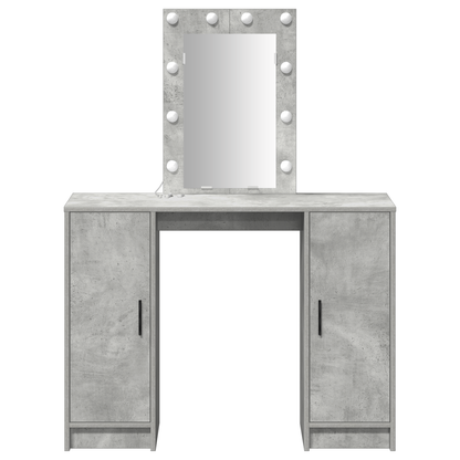 Dressing Table Light Grey 102 x 33 x 135 cm Engineered wood