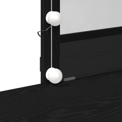 Dressing Table Black oak 100 x 40 x 130 cm Engineered wood