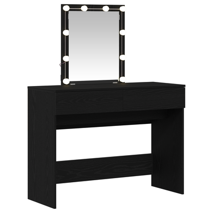 Dressing Table Black oak 100 x 40 x 130 cm Engineered wood