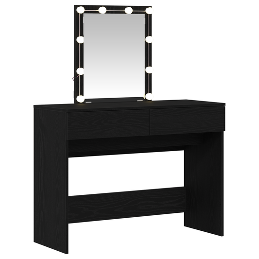Dressing Table Black oak 100 x 40 x 130 cm Engineered wood