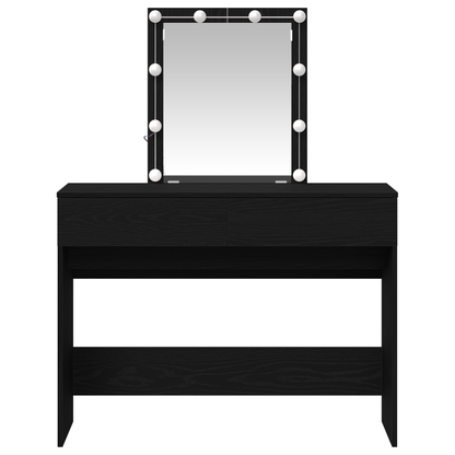Dressing Table Black oak 100 x 40 x 130 cm Engineered wood