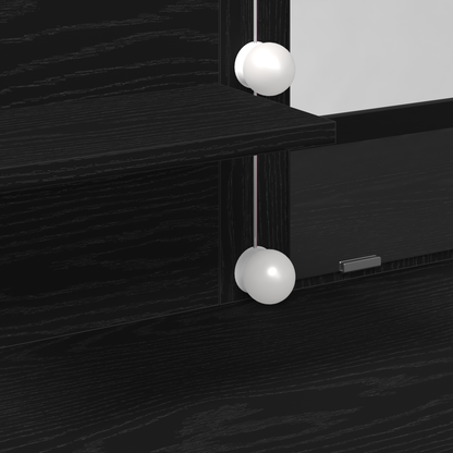 Dressing Table Black oak 100 x 40 x 130 cm Engineered wood