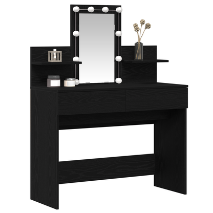 Dressing Table Black oak 100 x 40 x 130 cm Engineered wood
