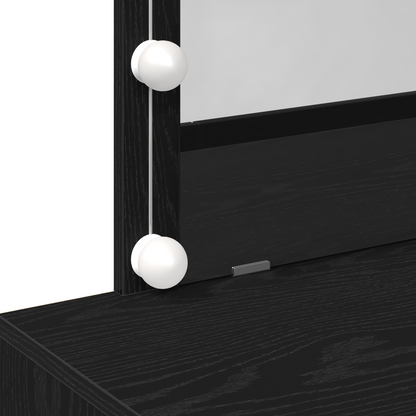 Dressing Table Black oak 100 x 40 x 120 cm Engineered wood