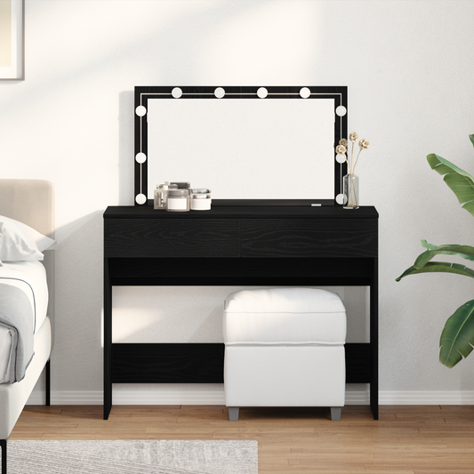 Dressing Table Black oak 100 x 40 x 120 cm Engineered wood