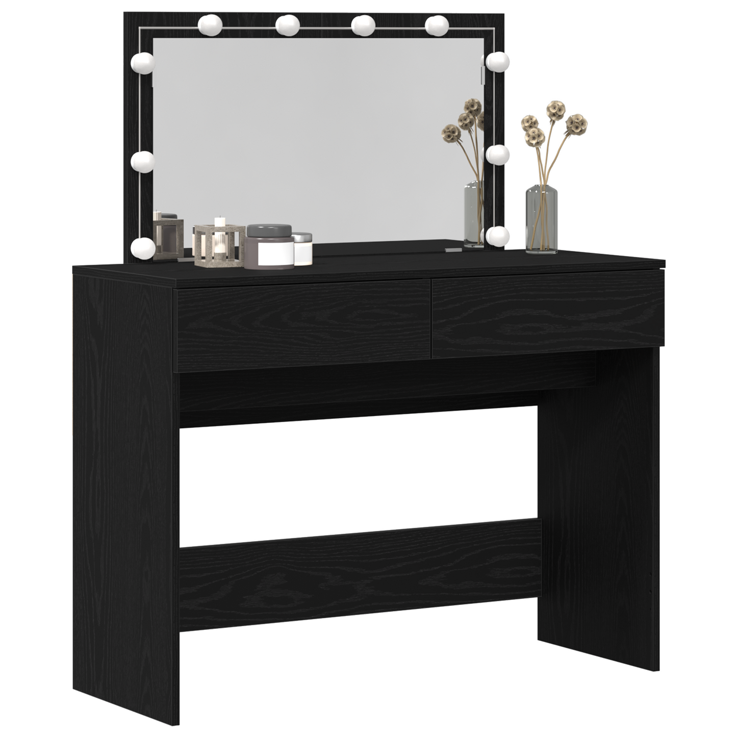 Dressing Table Black oak 100 x 40 x 120 cm Engineered wood
