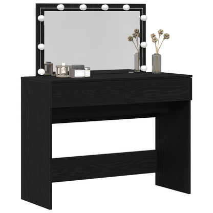 Dressing Table Black oak 100 x 40 x 120 cm Engineered wood