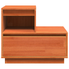 Bedside Cabinet with Drawer Wax brown Solid pinewood