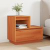 Bedside Cabinet with Drawer Wax brown Solid pinewood
